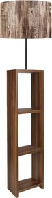 Подова лампа Launo Mdf/тъкан/Pvc в кафяв/орехов цвят 38x38x150см.