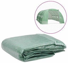 316444 vidaXL Резервно покривало за парник (16 м²), 400x400x200 см, зелено
