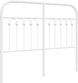 376680 vidaXL Метална резервна табла за легло, бяла, 120 см