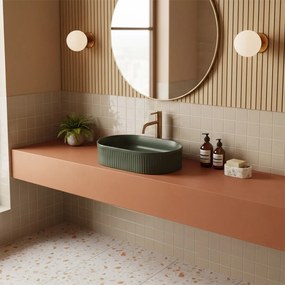 Умивалник за плот Rea Vanda Olive Matt