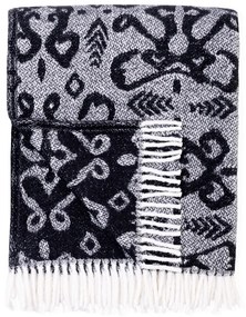 Черно одеяло със съдържание на памук , 140 x 180 cm Mykonos - Euromant