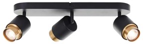 Brilliant - LED точково осветително тяло COVELO 3xGU10/5W/230V черно/златно