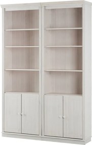 Бяла библиотека от масивен бор 148x223 cm Anita – Støraa