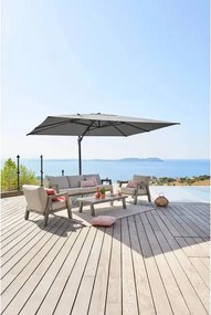 Градински чадър със странична стойка Hesperide Suenyo Sunbrella, Антрацит, 4x3 m