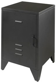 Черно метално детско нощно шкафче BRONXX – Vipack
