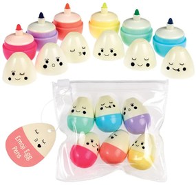 Комплект от 6 маркера за яйца с емотикони - Rex London