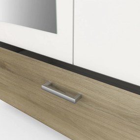 Гардероб Coben Двукрилен-дъб - бял