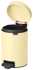 Кош за боклук с педал Brabantia NewIcon 1008836, 3 л, Плавно затваряне, Противоплъзгаща основа, Жълт