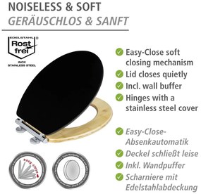 Тоалетна седалка с автоматично затваряне 37 x 44 cm Bambusa - Wenko