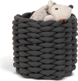 Текстилна кошница ø 21x17 cm Peach Skin Round S – Bigso