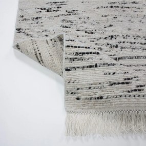 Сив/в цвят слонова кост ръчно изработен вълнен килим 140x200 cm Ellsa – Flair Rugs