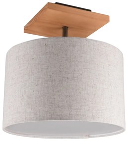 Светлосиво осветително тяло за таван с текстилен абажур Elmau – Trio