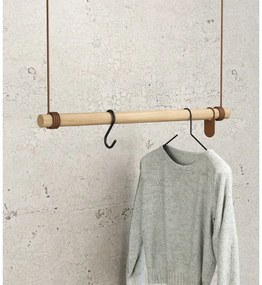 Стенна закачалка от масивен дъб в естествен цвят 80 cm Swing M – LIND DNA