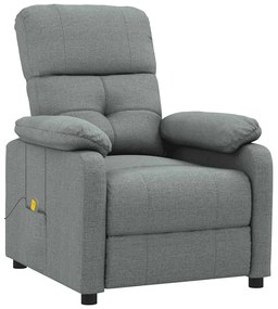 289673 vidaXL Масажен стол, тъмносив, текстил