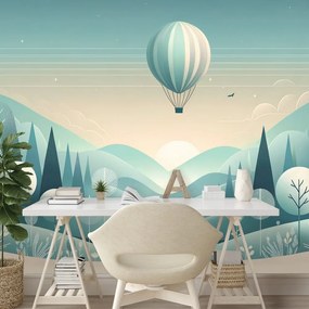Тапет – Мечтателен пейзаж с балон