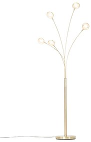 Дизайнерски подов аплик месинг с LED 5-светлини - Sixties Trento