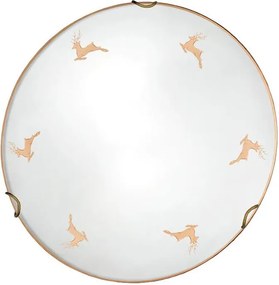 Kolarz 731.11.4.150 - Стенно осветително тяло NONNA 1xE27/60W/230V, диаметър 30 см, с еленски мотив, розово злато