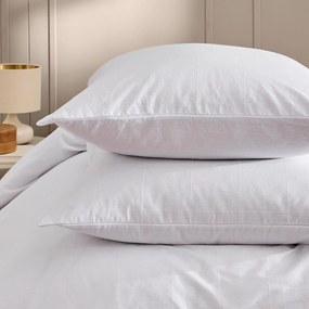 Бяло двойно удължено спално бельо 240x220 cm Linella – douceur d'intérieur