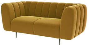 Меденожълт кадифен диван , 170 cm Shel - Ghado