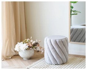 Сива табуретка от прежда с примки от букле Sana – House Nordic