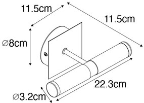 Модерна стенна лампа за баня стомана IP44 2-светлина - Bath