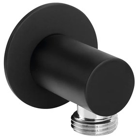 Матово черна месингова част за свързване към душ ø 5 cm – Sapho