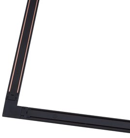 Модерна релсова система за осветление черна 1-фазна 400 см с кръгло захранване - Magnetic