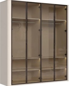 Гардероб Dutchess четирикрил стъкло