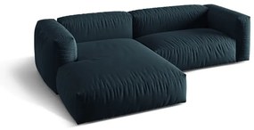 Тъмносин модулен ъглов диван (ляв ъгъл) Martina – Micadoni Home
