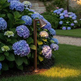 Модерен външен стълб ръждиво кафяв 60 см IP44 Регулируем - Ciara