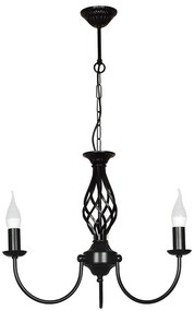 Полилей КОМО, черен, 3xE14