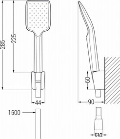 Mexen R-62 точков душ комплект, бял - 785625052-20