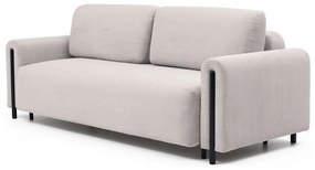 Бежов сгъваем/с място за съхранение диван от рипсено кадифе 244 cm Arcadova – ELTAP