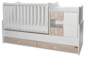 LORELLI Classic Трансформиращо се легло-люлка 190/72 см. MINI MAX БЯЛО/СВЕТЪЛ ДЪБ