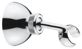 Месингов държач за душ слушалка в лъскаво сребристо ø 6,5 cm – Sapho