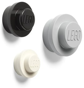 Комплект от 3 закачалки за стена Черно и бяло - LEGO®