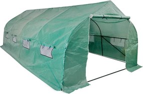 42911 vidaXL Преносима политунелна оранжерия със стоманена рамка, 18 м²