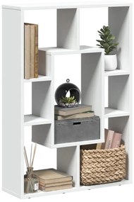 858138 vidaXL Библиотека бяла 63x20x90 см инженерно дърво