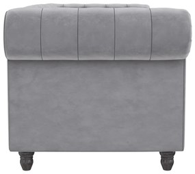 Светлосив кадифен диван 236 cm Felix – Støraa