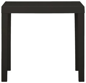 315845 vidaXL Градинска маса, антрацит, 79x65x72 см, пластмаса