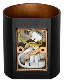 Модерна стенна лампа черна с месинг - Sabbio