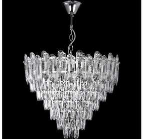 LED Пендел 11xE27/60W/230V + 7xLED/6W Ø 60 см лъскав хром