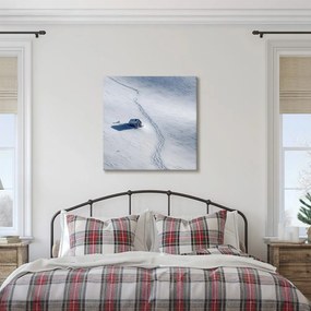 Картина на платно – Самотна хижа през зимата