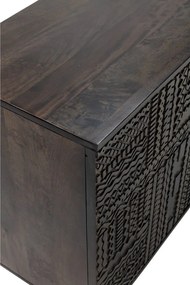 Тъмнокафяв скрин от масивно манго 160x75x40 cm Kalai – MOME