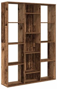855842 vidaXL Разделител за стая/библиотека, старо дърво, 100x24x140 см, ПДЧ