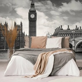 Фототапет – Биг Бен в Лондон в черно-бяло