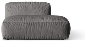 Сив кадифен модул за диван (десен ъгъл) Martina – Micadoni