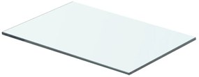 243814 vidaXL Плоча за рафт, прозрачно стъкло, 40 x 20 см