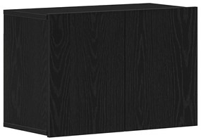 862194 vidaXL ТВ шкаф, черен дъб, 60x30x41 см, инженерно дърво