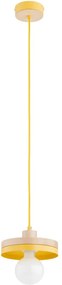 Пендел на кабел LARSO 1xE27/15W/230V жълт/бежов